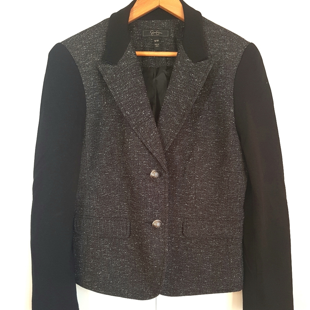 JESSICA SIMPSON Stella Blazer Black & Grey Juniors Size 9/10